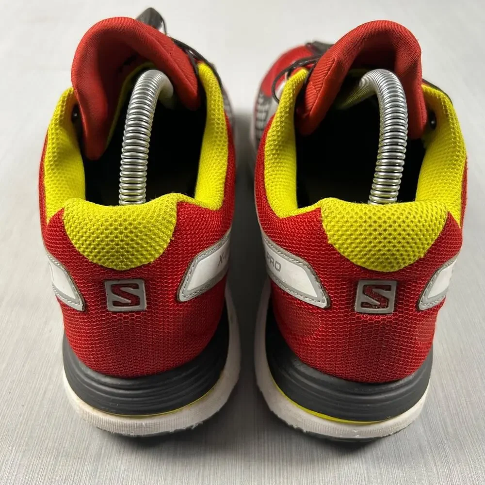 Salomon X-Wind Pro Men Red Gray Trail Running Shoes Sneakers US 8 362231